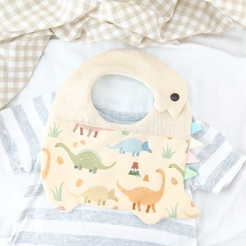 莫蘭迪恐龍。恐龍造型圍兜 (可繡名字)