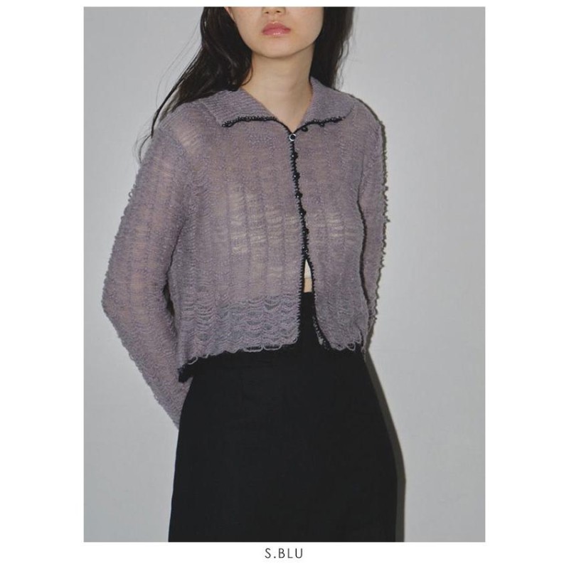 TODAYFUL 2023winter トゥデイフル Mesh Jacquard Knitshirts メッシュ 