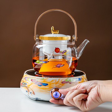 煮茶器全自動家用蒸汽玻璃煮茶壺泡茶燒水壺普洱電陶爐保溫蒸茶壺