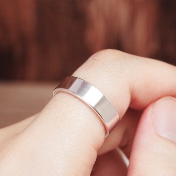 ART64 純銀 經典銀戒 5mm寬版 925純銀戒指 女生戒指 男生戒指