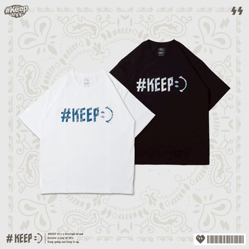 #KEEP PAISLEY LOGO TEE 白色 黑色 變形蟲LOGO短TEE【KS246】