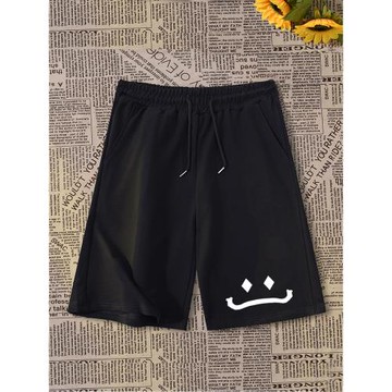 游戲周邊蘭那羅休閑短褲蘭羅摩同款二次元男女笑臉過膝褲子