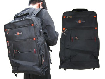 ~雪黛屋~SPYWALK 後背包超大量二主袋+外袋共六層防水尼龍A4資夾瓶外袋USB+線SW9670