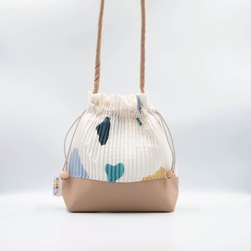 泰國CHARIN 迷你手工抽繩百褶包(可斜背) (七種花色)