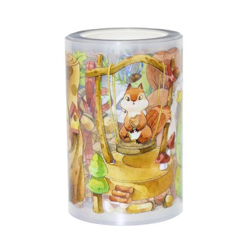 松鼠樂園 (還有熊貓) PET 紙膠帶 貝殼光