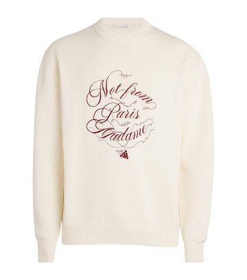 Drôle De Monsieur Wool-Cotton Graphic Sweater