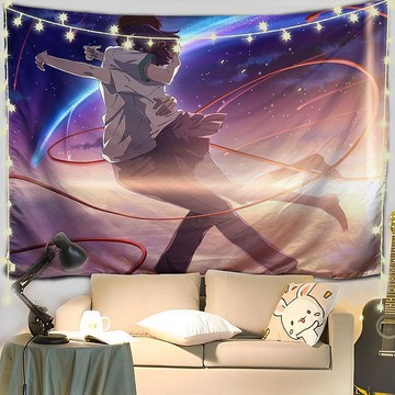 【新品推薦⭐️】你的名字背景布 你的名字宮水三葉背景布周邊 臥室宿舍墻壁裝飾掛毯背景布 你的名字掛布海報牆布臥室裝飾