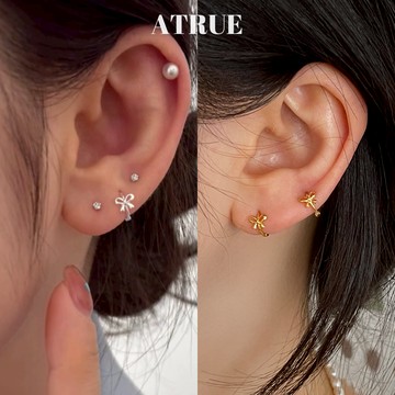 【mini版蝴蝶結】蝴蝶結易扣式耳環 999 純銀 易扣式耳環 圈圈耳環 耳骨環 養耳洞 蝴蝶結耳環 耳骨耳環