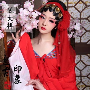 影樓寫真古裝主題性感妖艷戲曲服中國風國粹京劇花旦古裝 海棠春