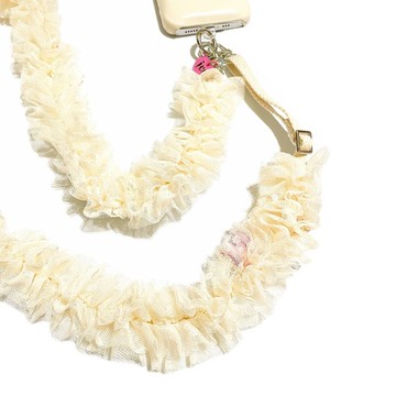 JCC 米白網紗蕾絲背帶