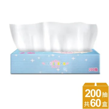 BeniBear邦尼熊日式盒裝面紙200抽60入/箱