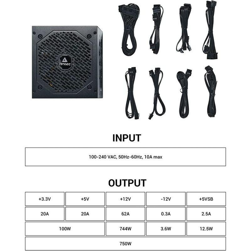 Antec、80PLUS Gold認証取得 高効率高耐久フルモジュラー電源ユニット