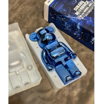 【TACKSTHGOOD】日本限量 BE@RBRICK 庫柏力克熊 SUBARU 速霸陸 400% 電鍍藍