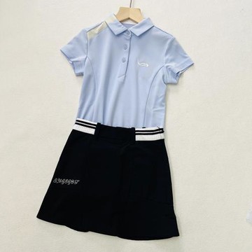 新款eg兒童高爾夫套裝夏季服裝女童短袖短裙子青少年速干衣服吸汗