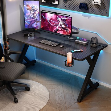 頤舍鈦戟S3電競桌攻擊鯊電腦桌簡約桌仿碳纖維臥室家用桌子游戲桌