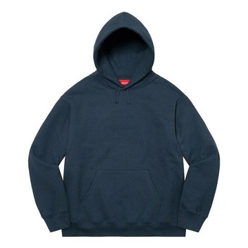 Supreme Satin Appliqu Hooded Sweatshirt 'Navy White'