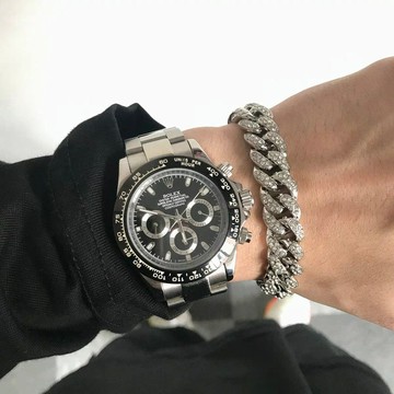 [HYC] 嘻哈 個性 古巴 鑲鑽 滿鑽 手鍊 HIPHOP 王嘉爾同款 手環【8957】