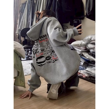 台灣出貨 帽t 灰色帽t 長袖上衣 連帽上衣 連帽大學t 日系帽t 寬鬆帽t 休閒風帽t 棉質帽t 厚磅連帽t 現貨直出