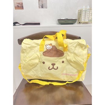 日系可愛卡通惡魔小兔便攜折疊行李袋旅行包手提包可斜挎包女