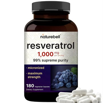 美國代購！原裝正品NatureBell Resveratrol白藜蘆醇99%純度反式 180粒