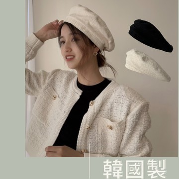 【現貨】韓國製 貝蕾帽 毛球貝雷帽 蓓蕾帽 韓國代購  女 千金感 貝雷帽 畫家帽 貝蕾帽 南瓜帽 報童帽