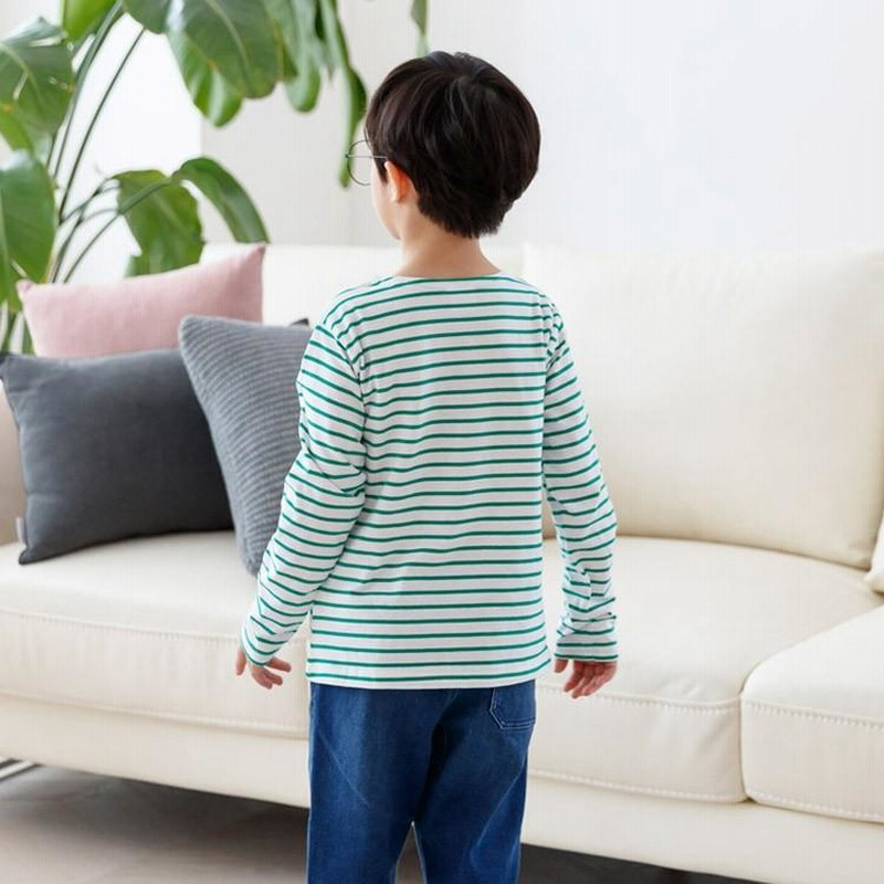 品質保証 BeBeボーダー長袖ロンT 110 econet.bi