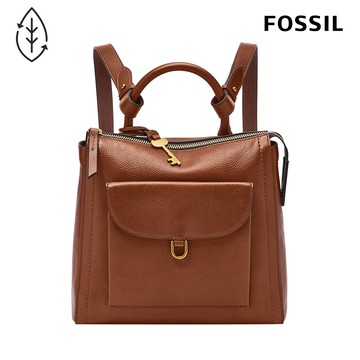 FOSSIL Parker 真皮迷你後背包-咖啡色 ZB1797200