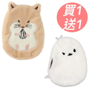 日本 friendshill - [買一送一]環保 掌上型隨身暖暖包/暖手寶-可愛文鳥+花栗鼠