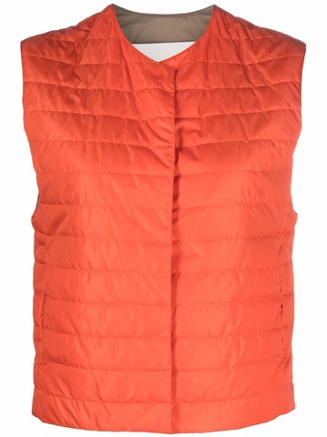 Mackintosh - ISABEL quilted liner vest - women - Nylon/Nylon - 8 - Orange