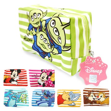 網狐家居 迪士尼Disney 麻布化妝包 收納包 米奇米妮/小熊維尼/奇奇蒂蒂/史迪奇