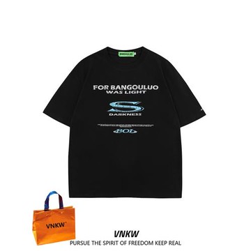 春夏季圓領純棉寬松重磅短袖t恤男美式寬松情侶體恤潮牌休閑上衣