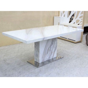 【歐風別館】正天然爵士白石3*6尺餐桌【基隆至台中免運費】