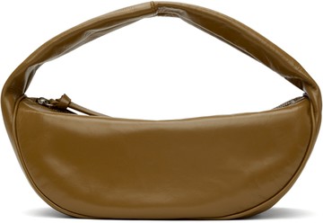 BY FAR 黄褐色 Baby Cush Creased Leather 手提包