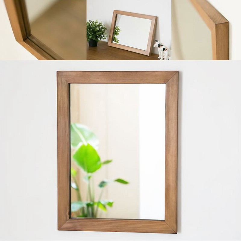 洗面台 鏡 木枠 交換 diy 洗面鏡 /パイン 400×300 木枠幅30mm