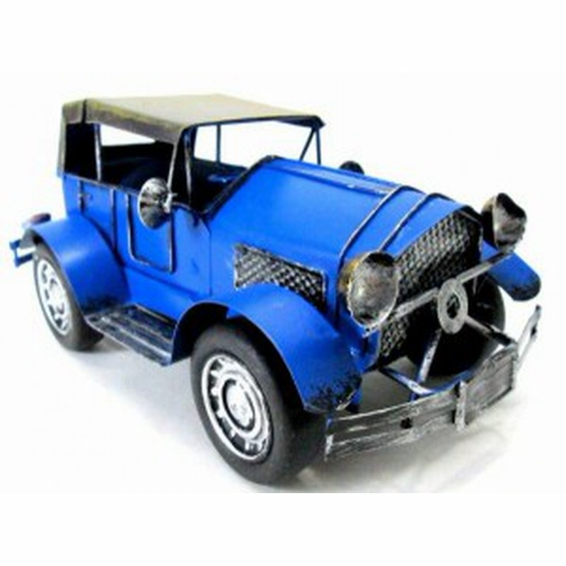 置物 クラシックカー 外国の自動車 アンティーク風 ブリキ製 ブルー 通販 Lineポイント最大1 0 Get Lineショッピング