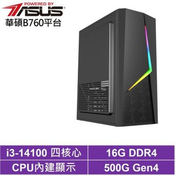 華碩B760平台[BHCY639BA]i3-14100/16G/500G_SSD