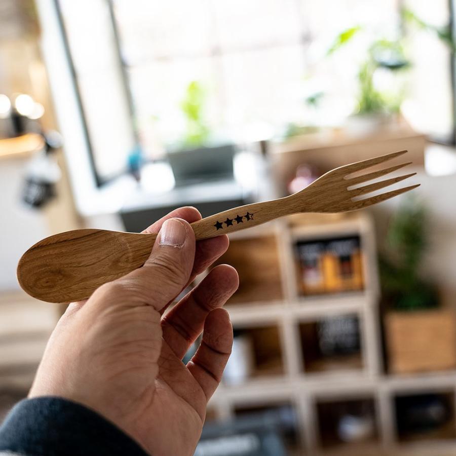 ウッデンキャンプスポーク WOODEN CAMP SPORK 4Pセット NUT