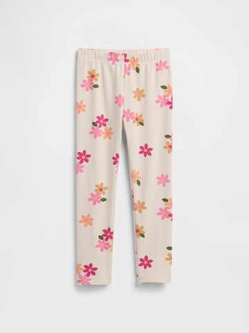 女幼童裝 小熊刺繡印花鬆緊運動褲-米白色