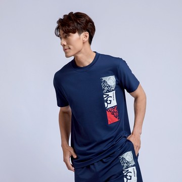 KINGO男款｜方塊圖樣短袖T恤 511616｜官方直營