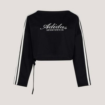 Adidas 愛迪達 Dce Ls Tee KX8923 女 長袖上衣 休閒長袖 防曬 短版 黑
