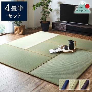 日本代購 空運 AGURA 日本製 拼接 榻榻米 地墊 四疊半 套組 藺草 涼席 草蓆 巧拼 地鋪 抗菌 防臭