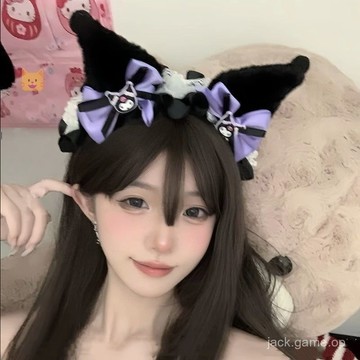 髮箍高顔值超萌cosplay髮飾diy頭箍高檔兒童毛絨公主風頭飾
