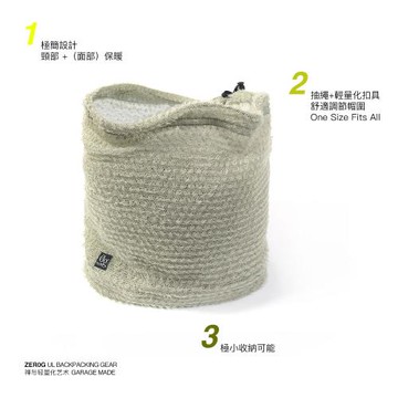 Zer0g輕量化圍脖Polartec Alpha Direct越野跑徒步2024秋抓絨圍巾