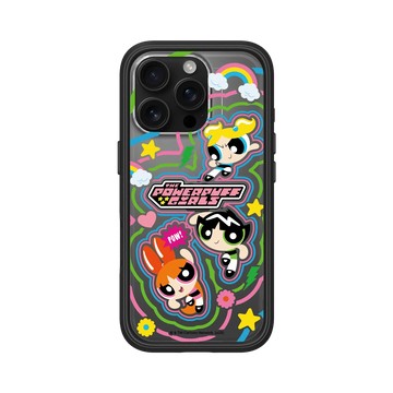 iPhone 16 Pro Mod NX 黑 - The Powerpuff Girls 飛天小女警 - 可愛小女警線條款