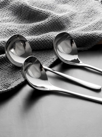 食品級304不銹鋼喝湯勺 加厚加深大號家用長柄小勺子湯匙調羹粥勺