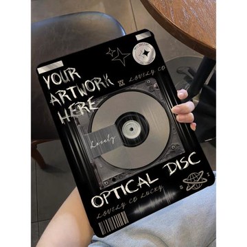 適用于ipadair5保護殼2022平板套10.2書本式ipadpro11蠶絲紋mini6創意唱片air4/3帶筆槽2021全包ipad9第十代