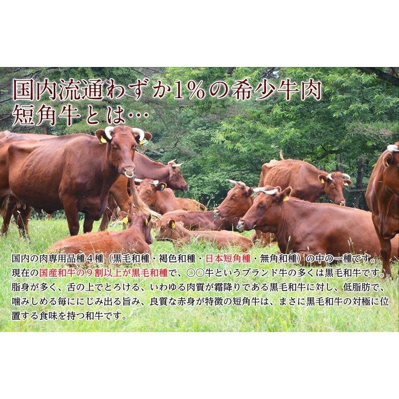 ギフト 肉 牛 牛肉 短角 短角牛 流通1％の幻の赤身 山長ミートさんの短角牛 焼肉用 400g前後 内祝い 冷凍 産地直送 同梱不可 送料無料