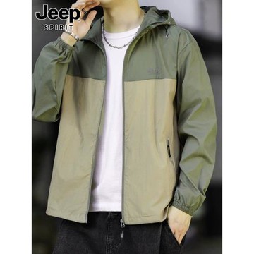 JEEP SPIRIT防曬衣男士夏季透氣冰絲速干山系機能運動防曬服外套