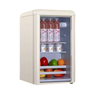 其他品牌 玖天 復古小冰箱 72L冷藏櫃 節能省電 多層儲存 透明玻璃門冰箱 辦公室臥室適用 多色可選