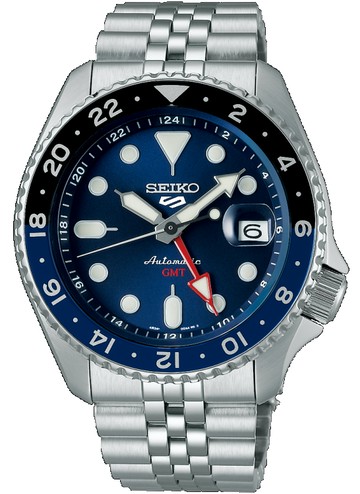 SEIKO 精工錶 5 Sports  GMT機械錶 4R34-00A0B(SSK003K1)-42.5mm-藍面鋼帶【刷卡回饋 分期0利率】【APP下單點數13倍送】